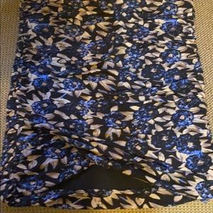 Free People stretch mini skirt blk floral size S